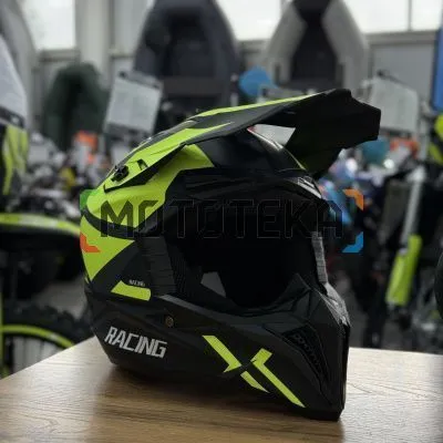 Шлем мото кроссовый Мототека ( MOTOTEKA ) TQ 602 BLACK/GREEN XL