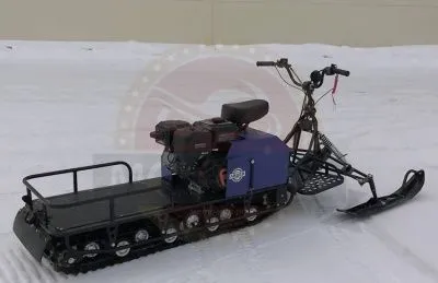 Мотобуксировщик с лыжным модулем 20 л.с. С РЕВЕРСОМ Лидер-3H-4Т-20АП. LONG ГИДРАВЛ.. РЫЧАЖ. ПОДОГРЕВ