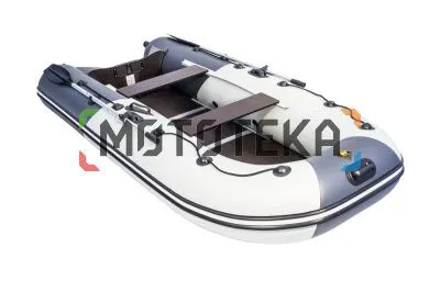 Лодка ПВХ Ривьера Компакт 3200 СК светло-серый/чёрный