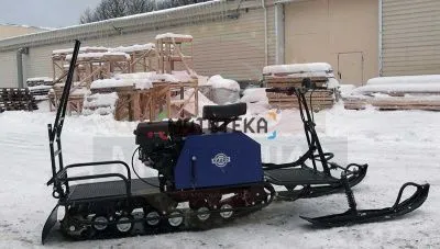 Мотобуксировщик Лидер - 2 - 3Т - 15АП (3 тележки) с лыжным модулем 15 л.с.. АДАПТИВНАЯ ПОДВЕСКА