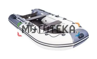Лодка ПВХ Ривьера Компакт 3400 СК светло-серый/чёрный