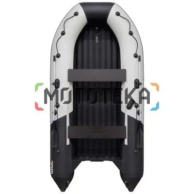 Лодка ПВХ Ривьера Компакт 3800 НДНД светло-серый/чёрный