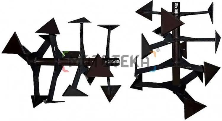 Фреза "Гусиные лапки" Huter (Хутер) МК - 7000,МК - 7500,МК - 8000 (шестигранник 23 мм) (комп. 2 шт.)