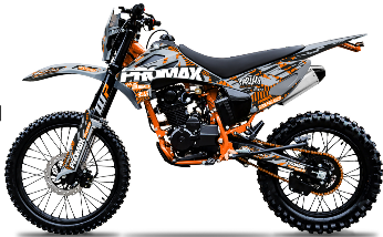 Мотоцикл кроссовый / эндуро PROMAX (Промакс) MX250 серый/оранжевый - купить с доставкой, по выгодной цене в интернет-магазине Мототека