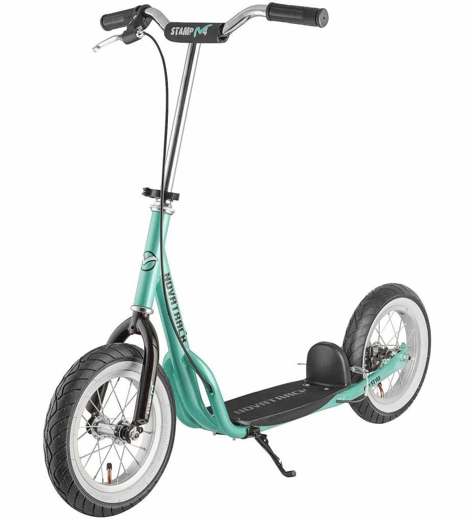 Самокат Novatrack (Новатрак) STAMP N4, бирюзовый