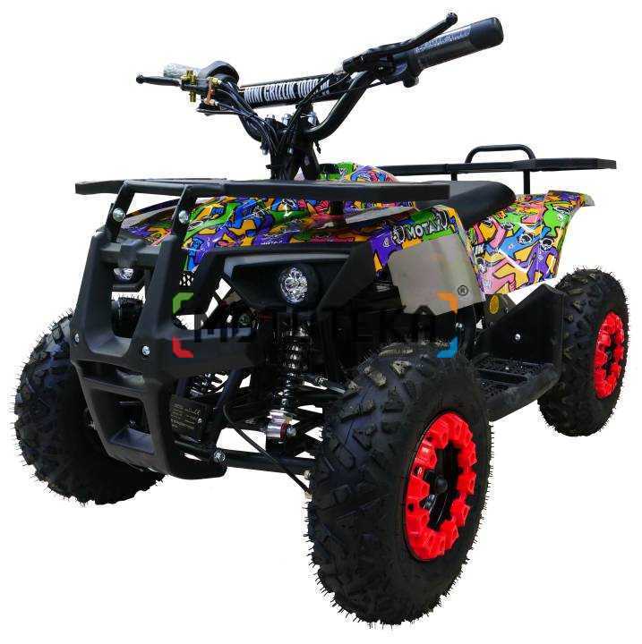 Электроквадроцикл детский Motax (Мотакс) GRIZLIK MINI E1000 красный камуфляж (машинокомплект)