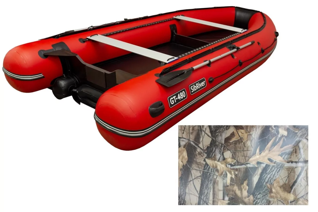 Лодка ПВХ SibRiver (Сибривер) GT - 520 Jet камуфляж (лес)