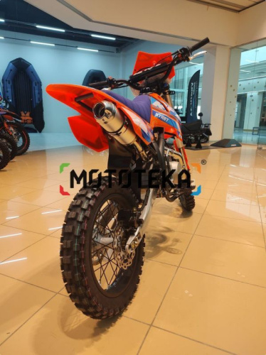 Питбайк Apollo (Аполло) RFZ Start 125 LE с фарой и электростартером 17/14 оранжевый фото 16