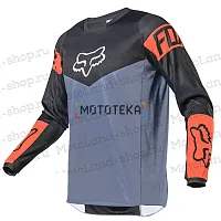 Джерси/футболка для мотокросса (детская) FOX (Фокс) №4 / Grey/Orange (рост 145-155 см)