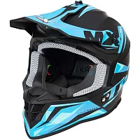 Шлем мото кроссовый GTX 633 №4 (XL) BLACK/BLUE