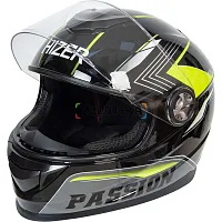 Шлем мото интеграл HIZER (Хайзер) B565 №3 (XL) black/yellow