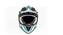 Шлем мото кроссовый GTX 633 (M) #4 BLACK/BLUE