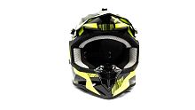 Шлем мото кроссовый GTX 633 (XL) #6 BLACK/FLUO YELLOW