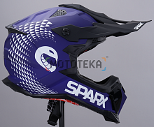 Шлем мото кроссовый Sparx (Спаркс) Raptor (JH-601) синий/чёрный 2XL