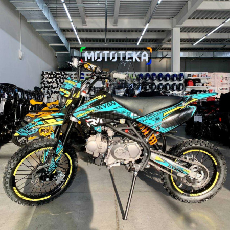 Питбайк Regulmoto (Регулмото) SEVEN 49cc (125) чёрный/жёлтый/синий - купить с доставкой, по выгодной цене в интернет-магазине Мототека