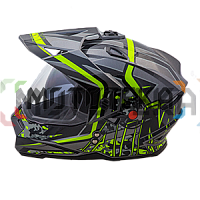 Шлем мото кроссовый AiM (Аим) JK802S Yellow/Grey/Black XS