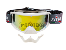 Мотоочки кроссовые AiM (Аим) (PRO) 186-103 White Glossy