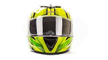 Шлем мото интеграл HIZER (Хайзер) 522 (M) #3 black/yellow green