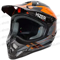 Шлем мото кроссовый HIZER (Хайзер) J6805 №5 (XL) orange