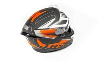 Шлем мото интеграл GTX 5672 (S) #1 BLACK/RED GREY (2 визора)