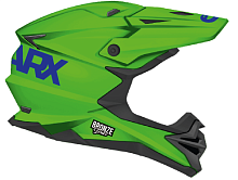 Шлем мото кроссовый Sparx (Спаркс) Fenix (JK6803) зелёный матовый XS