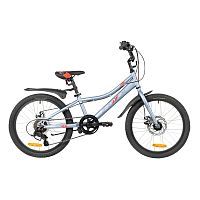 Велосипед Foxx (Фокс) 20" DIFFER серый,  стальная рама, 6 скор., Microshift MS21/Microshift TS38, дисковый