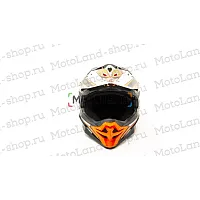 Шлем мото кроссовый HIZER (Хайзер) J6803 №5 (M) BLACK/GREEN/ORANGE