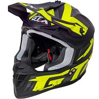 Шлем мото кроссовый GTX 633 (XL) #8 BLACK/FLUO YELLOW GREY