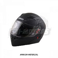 Шлем мото модуляр ATAKI (Атаки) JK902 Solid чёрный матовый S