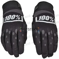 Перчатки мото 100% №6 black/gray (XXL) мотокросс