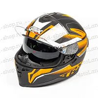 Шлем мото интеграл GTX 5672 №2 (XL) BLACK/FLUO ORANGE GREY (2 визора)