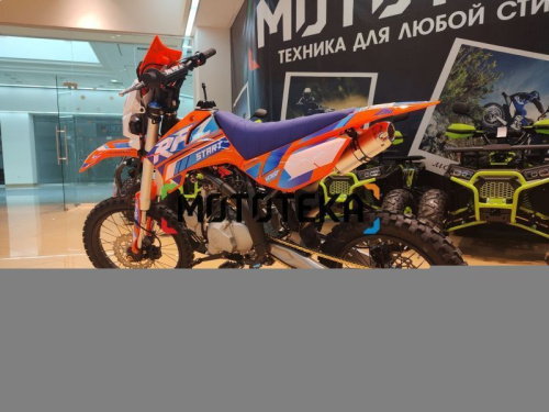 Питбайк Apollo (Аполло) RFZ Start 125 LE с фарой и электростартером 17/14 оранжевый фото 3