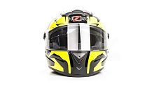 Шлем мото интеграл HIZER (Хайзер) B561 (XL) #1 black/yellow
