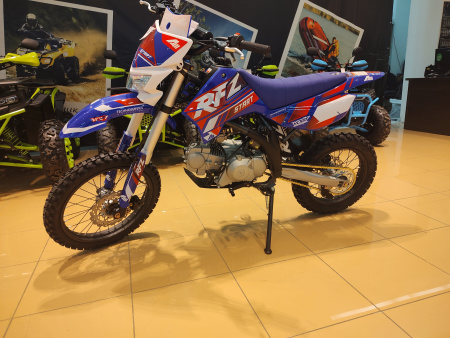 Питбайк Apollo (Аполло) RFZ Start 125 LE с фарой и электростартером 17/14 синий - купить с доставкой, по выгодной цене в интернет-магазине Мототека