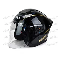 Шлем мото открытый HIZER (Хайзер) 250 №1 (XL) black