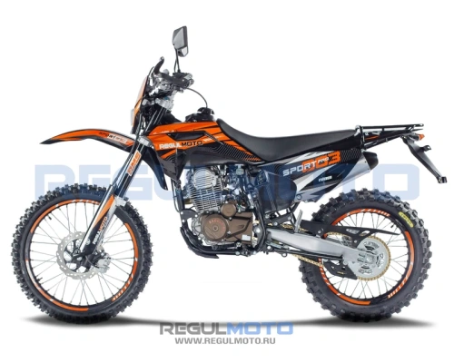 Мотоцикл кроссовый / эндуро Regulmoto (Регулмото) Sport - 003 PR 300 6 передач оранжевый/чёрный с ПТС