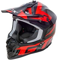 Шлем мото кроссовый GTX 633 (XL) #10 BLACK/RED GREY